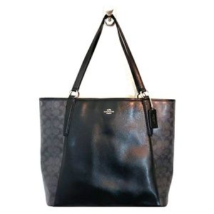 Coach coated canvas leather tote